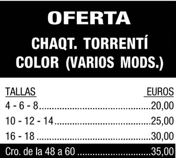 Confecciones Llorca oferta chaqueta torrenti